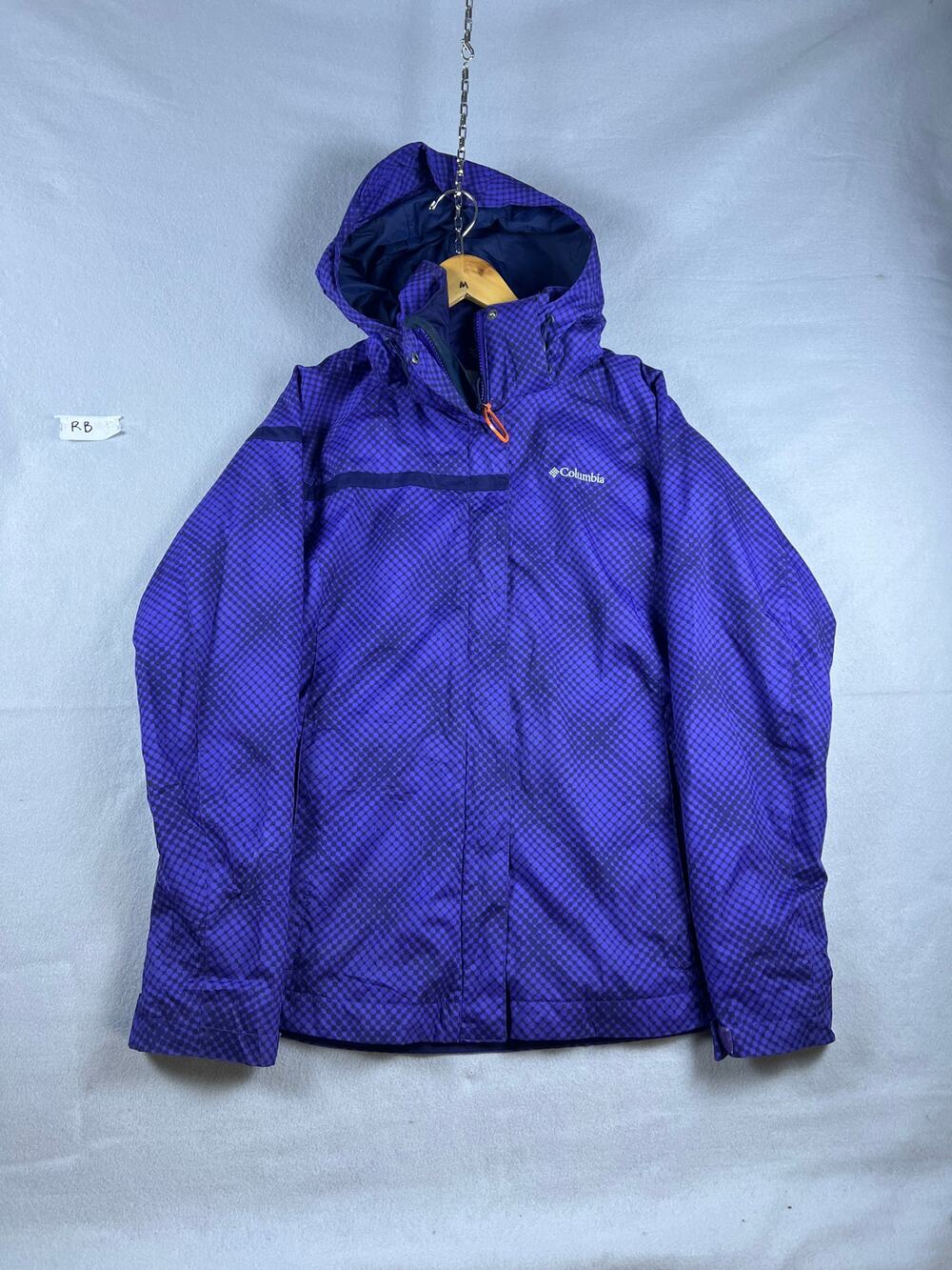 Columbia Interchange Ski Jacket Womens L Purple Hooded Outdoor Gorpcore Sports